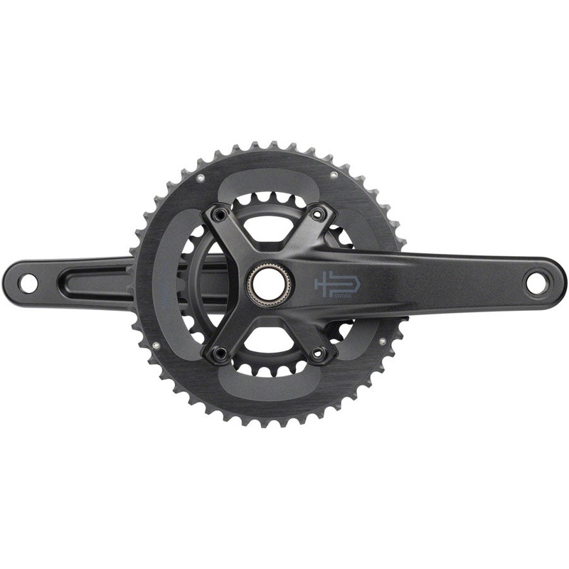 microSHIFT Sword 2x Crankset - 170mm 10-Speed 46/29t 110 Asym BCD  24mm Spindle BLK