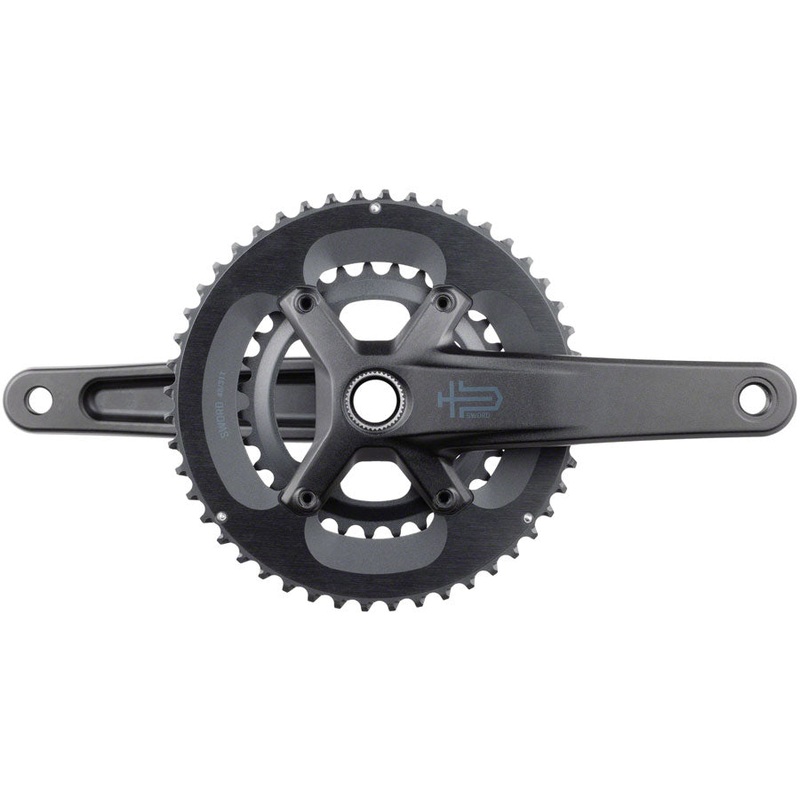 microSHIFT Sword 2x Crankset - 170mm 10-Speed 48/31t 110 Asym BCD  24mm Spindle BLK