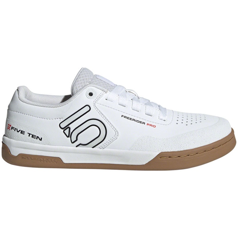 Five Ten Freerider Pro Flat Shoes - Mens FTWR White/Core Black/Red 14