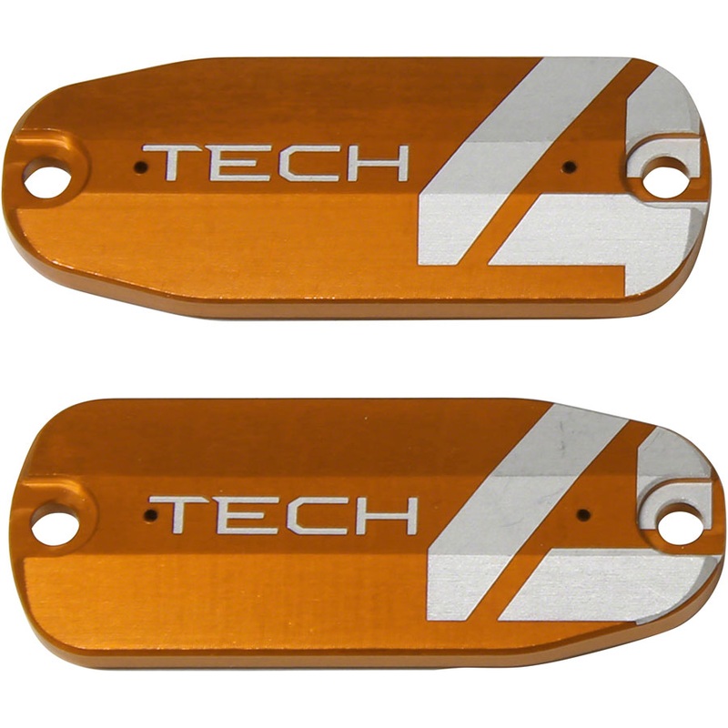 Hope Tech 4 Brake Lever Reservoir Lid - Orange Pair