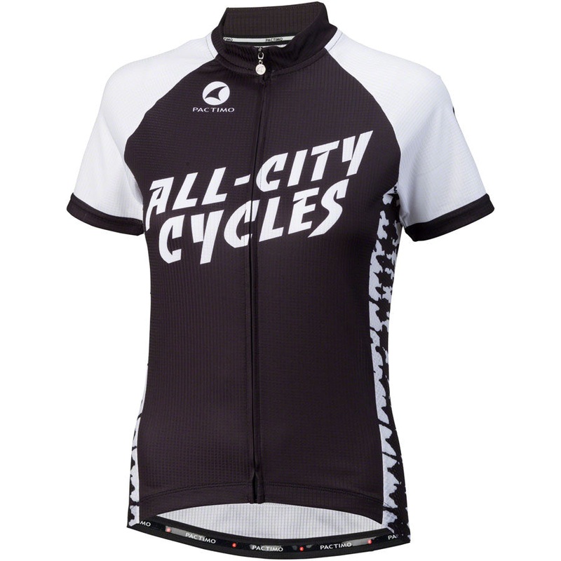 All-City Wangaaa! Jersey - Black/White Short Sleeve Womens Small