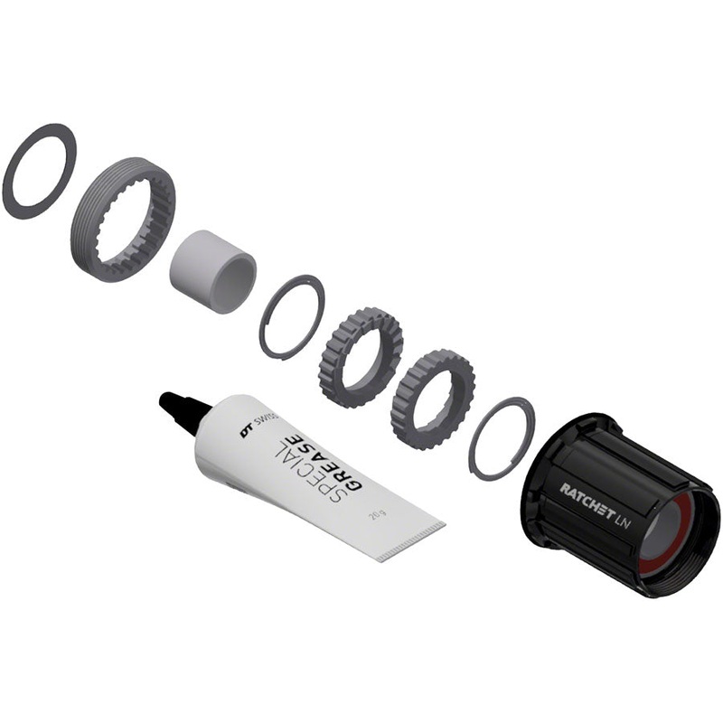 DT Swiss Ratchet LN Freehub Body Upgrade Kit - Shimano HG 11 Road Standard Aluminum Sealed Bearing 18T