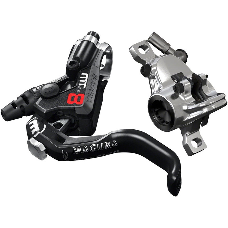 Magura MT8 Pro Disc Brake Lever - Front Rear Hydraulic Post Mount BLK/Chrome