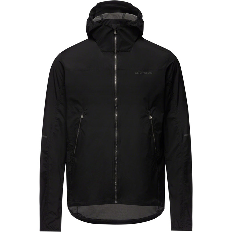 Gorewear Fernflow Hooded Windbreaker - Black Mens 2X-Large