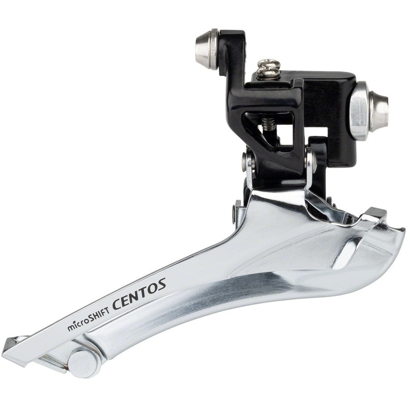 microSHIFT Centos Front Derailleur - 10-Speed Double Braze-On 56t Max Shimano 4700 Compatible
