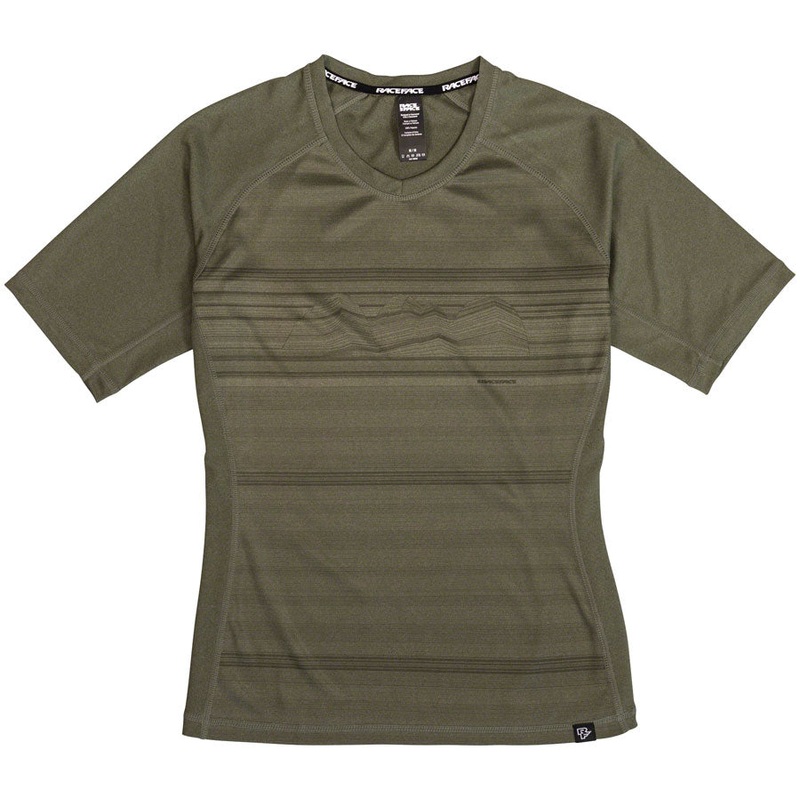 RaceFace Nimby Short Sleeve Jersey - Olive Womens Small