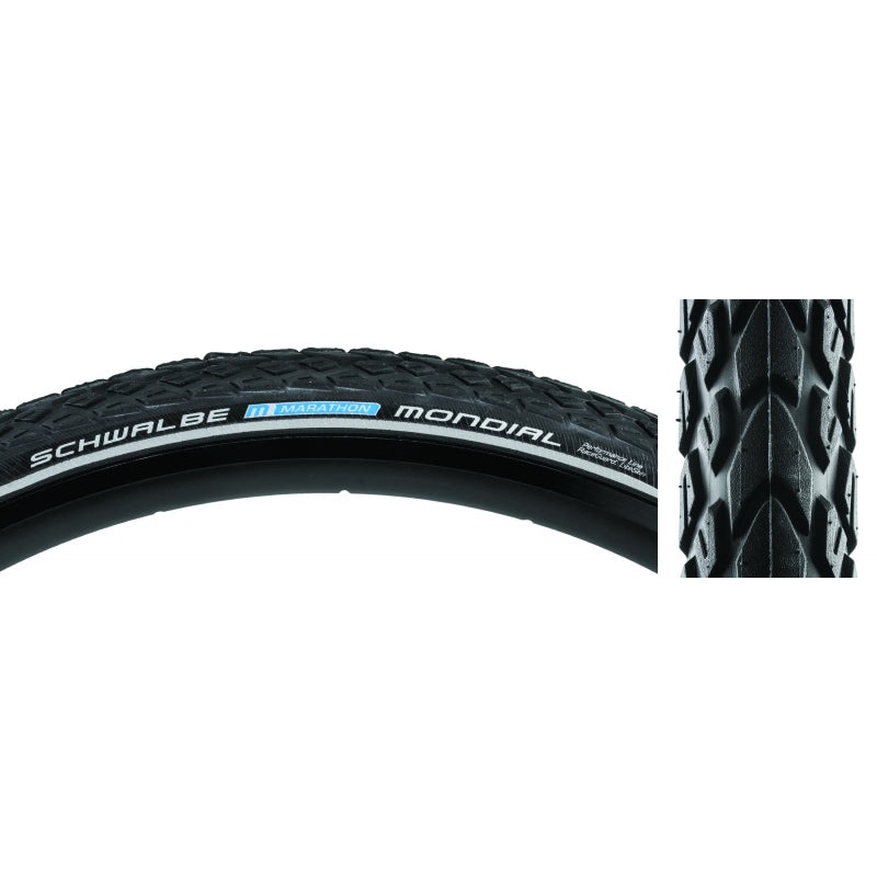 Schwalbe Marathon Mondial Tire - 26 x 2 Clincher Wire BLK RaceGuard Endurance