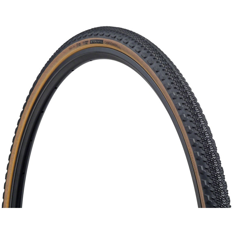 Teravail Cannonball Tire - 700 x 35 Tubeless Folding Tan Durable 60tpi Fast Compound