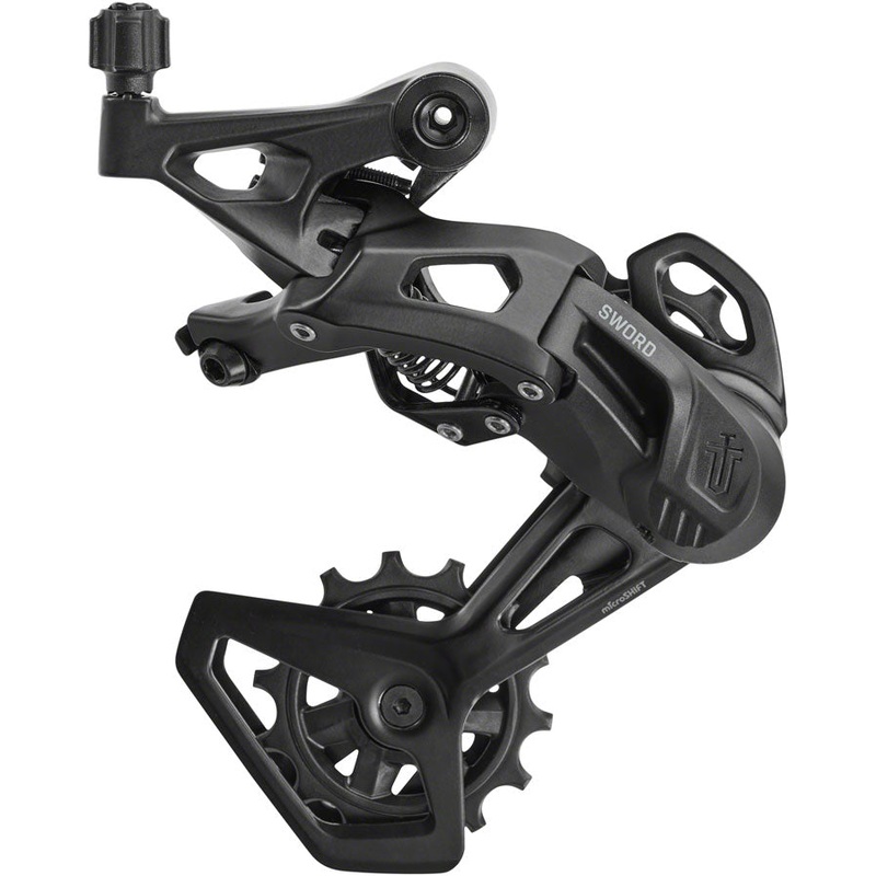 microSHIFT Sword BLK Rear Derailleur - 9-Speed Medium Cage Gray Compatible Sword BLK 1x BLK