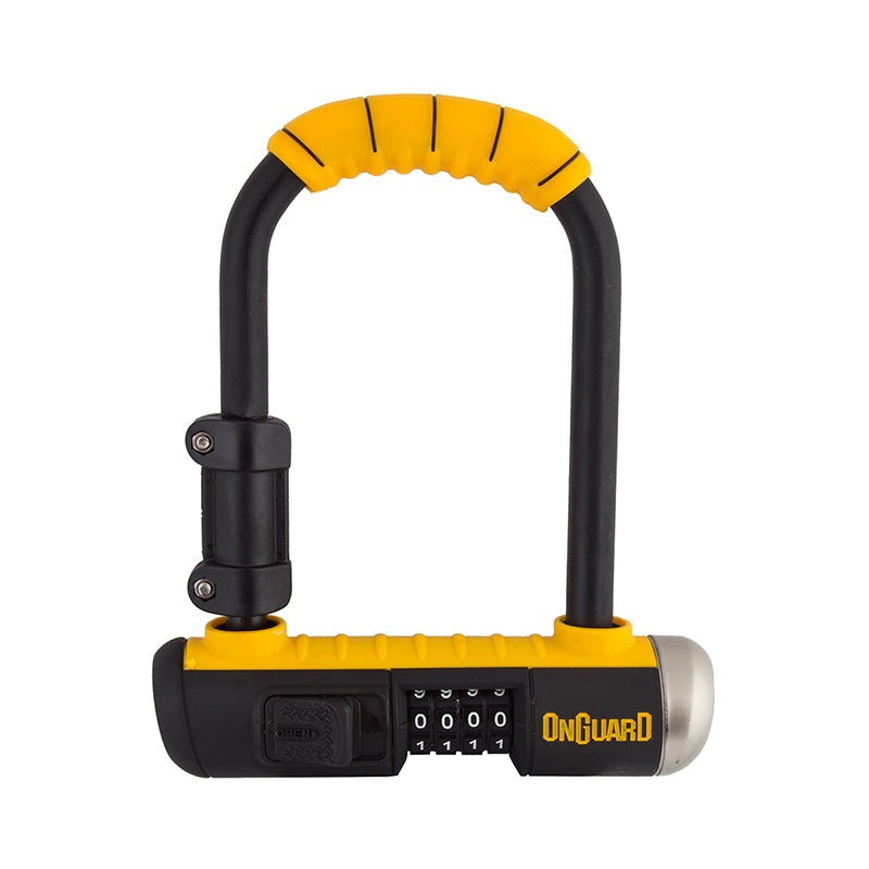 OnGuard Combo Mini U-Lock - 3.5 x 5.5" Combination Black/Yellow