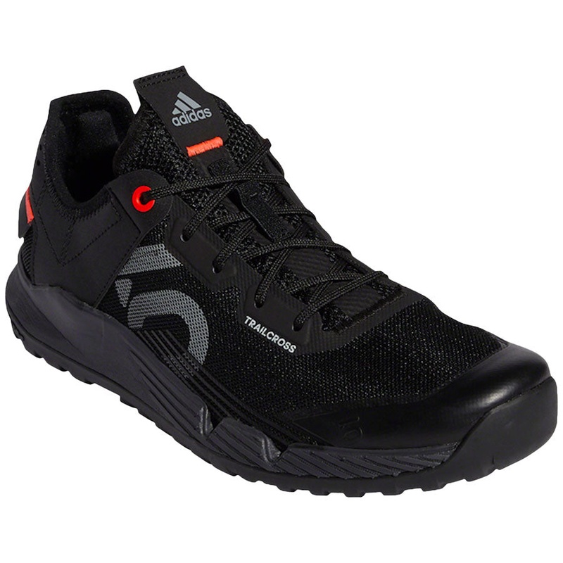 Five Ten Trailcross LT Flat Shoes  -  Womens Core BLK / Gray Two / Solar Red 8.5