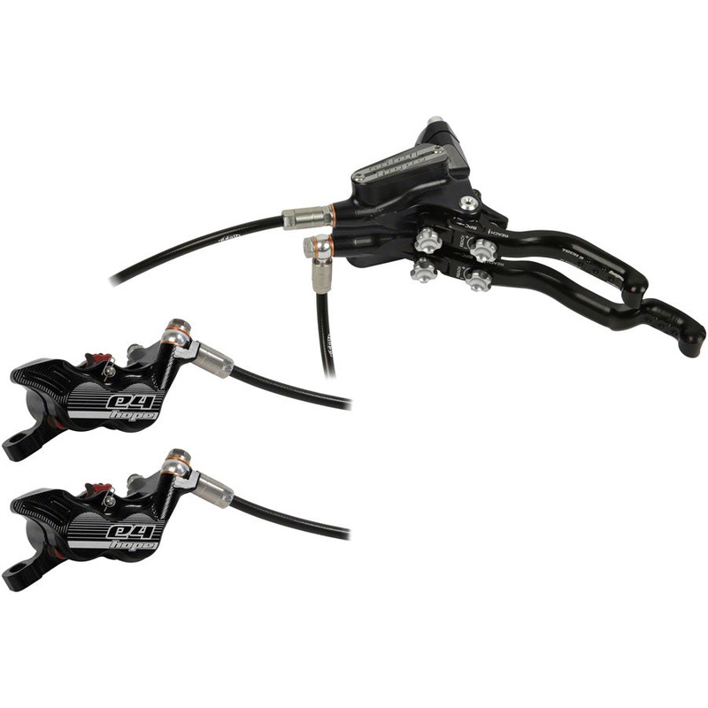 Hope Tech 3 E4 Duo Disc Brake Lever - Left Hand Front Rear Hydraulic Post Mount BLK