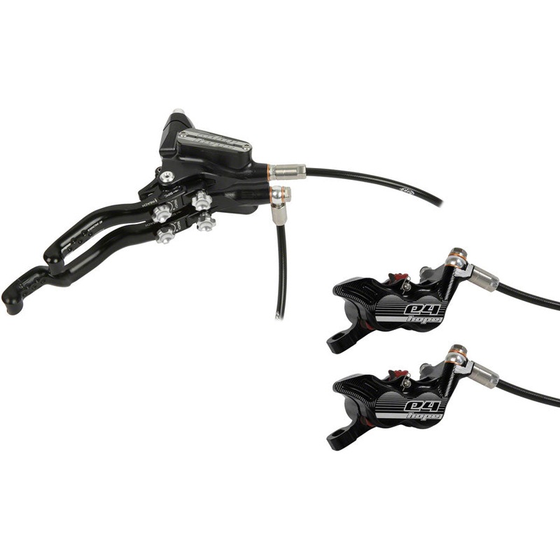 Hope Tech 3 E4 Duo Disc Brake Lever - Right Hand Front Rear Hydraulic Post Mount BLK