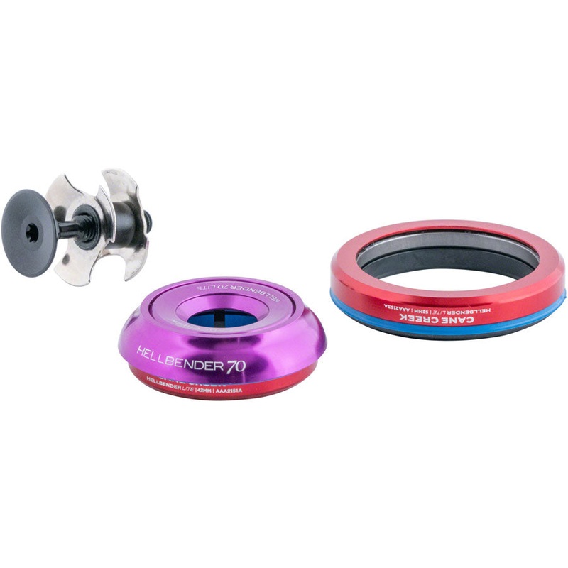 Cane Creek Hellbender 70 Lite Headset - IS42/28.6/H9 Upper | IS52/40 Lower Tapered Purple