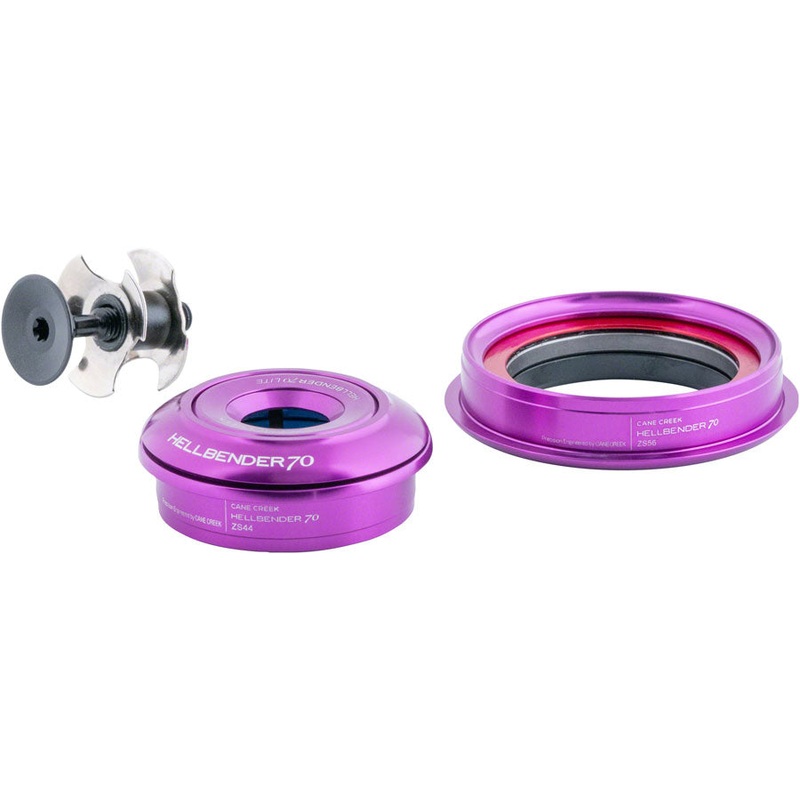 Cane Creek Hellbender 70 Lite Headset - ZS44/28.6/H8 Upper | ZS56/40 Lower Tapered Purple