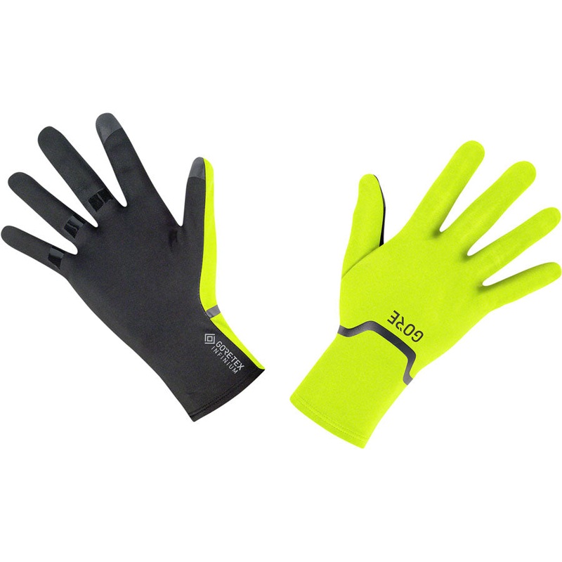 Gorewear Gore Tex Infinium Stretch Gloves - Yellow/Black Full Finger Medium