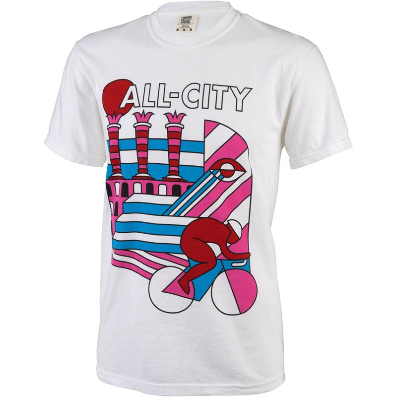 All-City Parthenon Party Mens T-Shirt - White Pink Red Blue Black Small