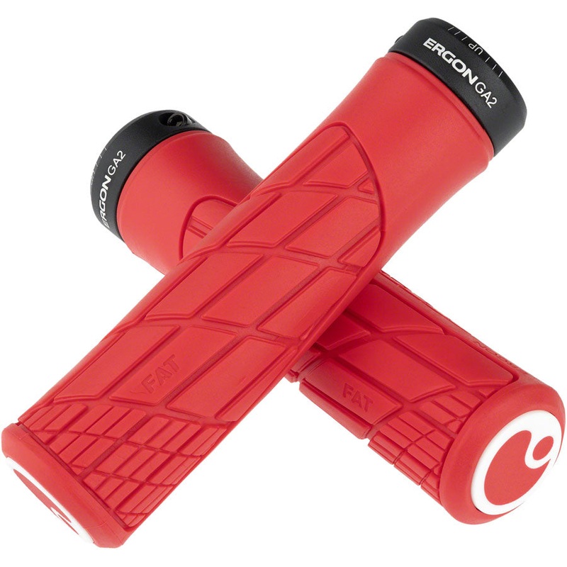 Ergon GA2 Fat Grips - Risky Red Lock-On
