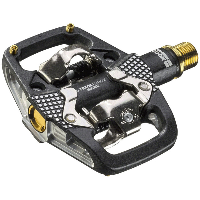 LOOK X-TRACK EN-RAGE PLUS Ti Pedals - Dual Sided Clipless Platform Titanium 9/16" BLK