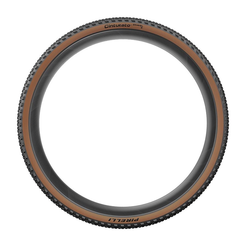 Pirelli Cinturato Gravel S Tire - 700 x 45 Tubeless Folding Black/Tan