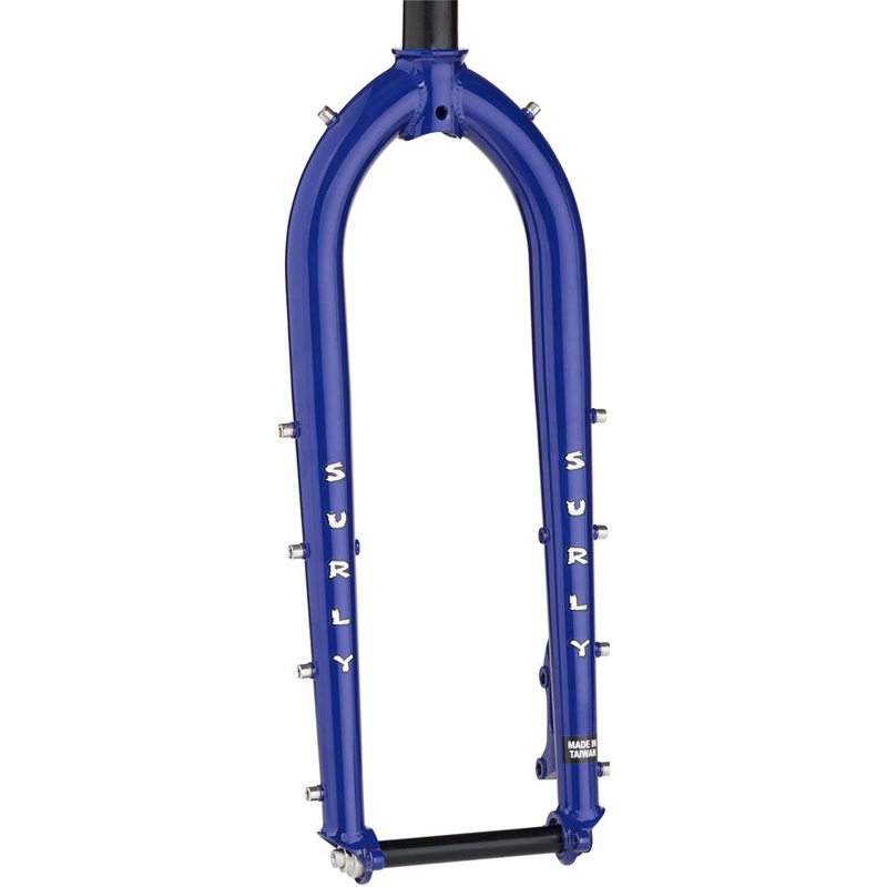 Surly Dinner Fork - 27.5" 15x110mm Thru-Axle 1-1/8" Straight Steerer 420mm Axle To Crown Steel Subterranean Homesick Blue