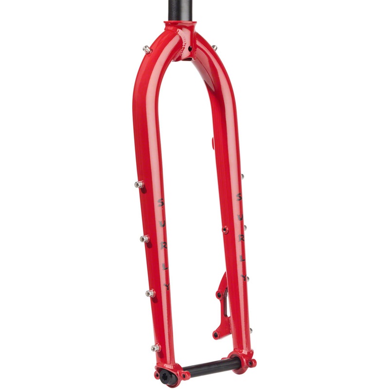 Surly Dinner Fork Assembly - 420mm 27.5" 15x110mm Thru-Axle 1-1/8" Straight Steerer Pile of Bricks Red