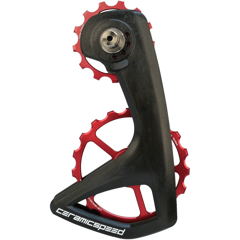 CeramicSpeed OSPW RS Pulley Wheel System Shimano Dura-Ace 9250/Ultegra 8150  - Aluminum Pulley Carbon Cage Red