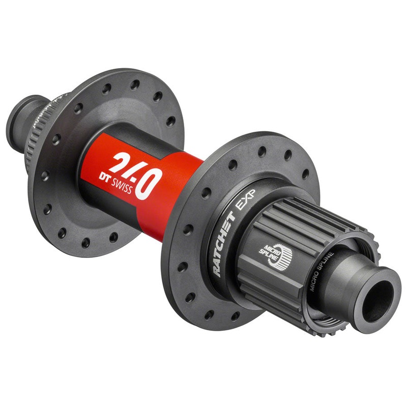 DT Swiss 240 EXP Rear Hub - 12 x 148mm Center-Lock Micro Spline BLK/Red 28H 36pt