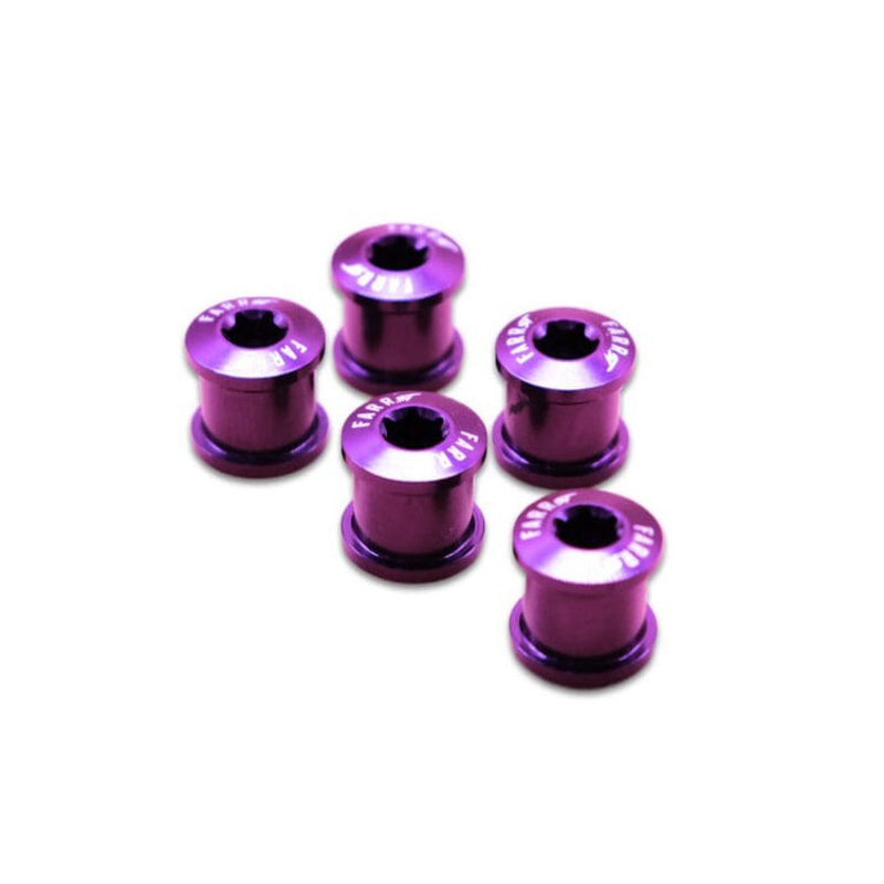 Farr-ST BMX FARR-ST Alloy Torx Chainring Bolts 5pc Set Purple