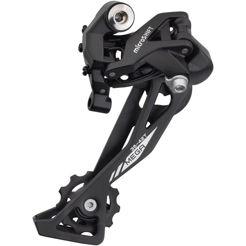 microSHIFT XLE Rear Derailleur - 10 Speed Long Cage Black