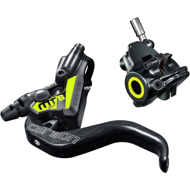 Magura MT8 SL Disc Brake Lever - Front Rear Hydraulic Flat Mount Gray/YLW
