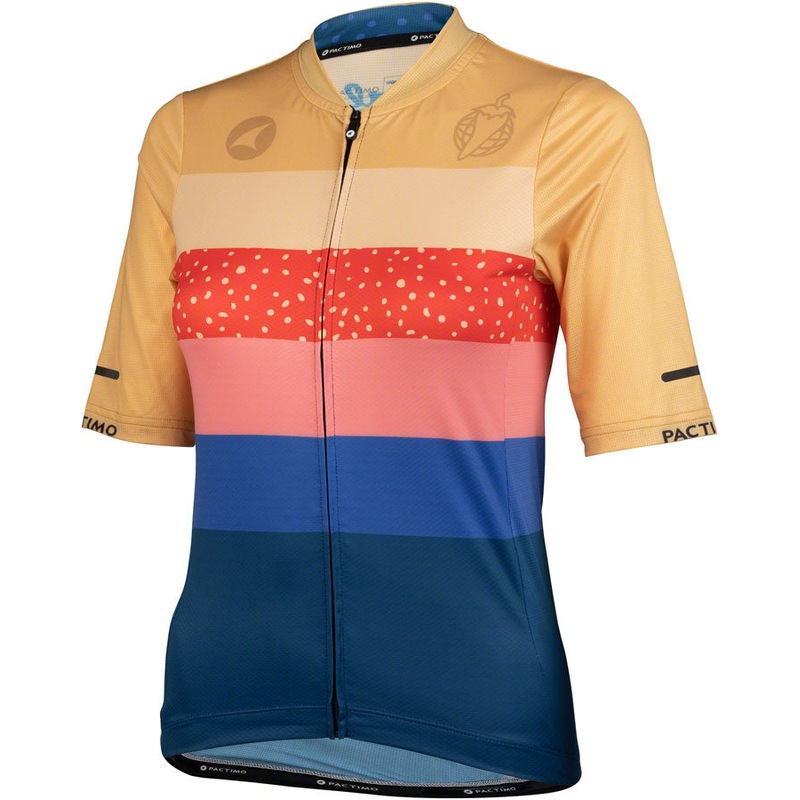 Salsa Team Polytone Womens Jersey - Goldenrod Dark Blue w/ Stripes X-Large