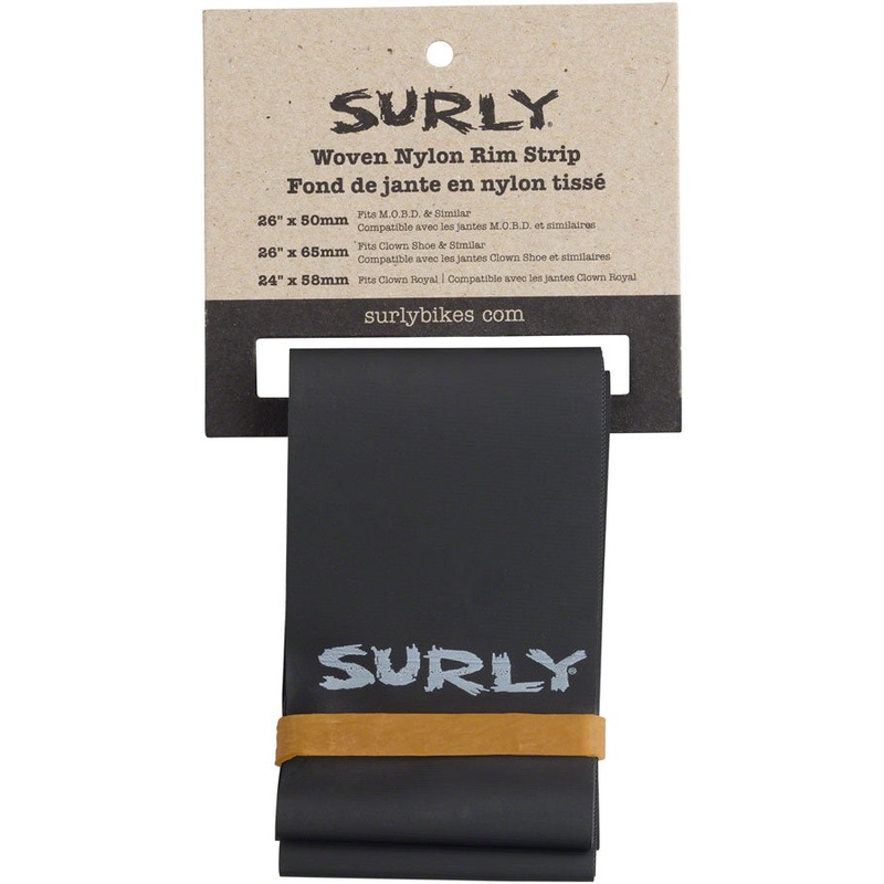 Surly Rim Strip: For Clown Royal Rim Nylon 58mm wide Black