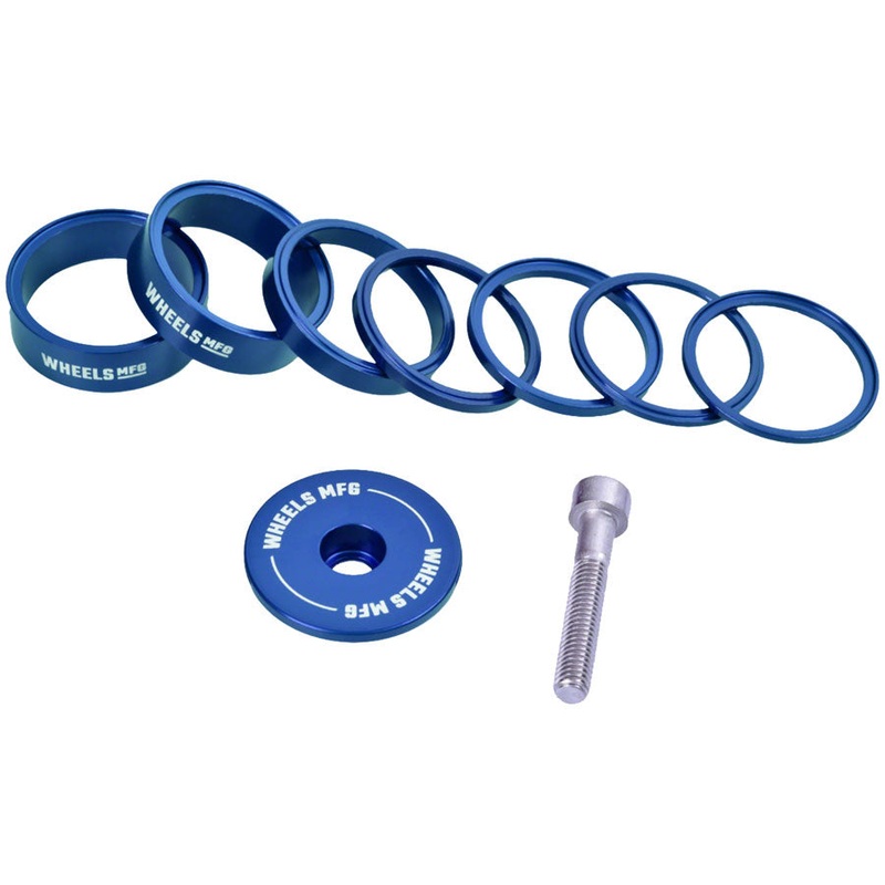 Wheels Manufacturing Essential StackRight Headset Spacer Kit - Blue
