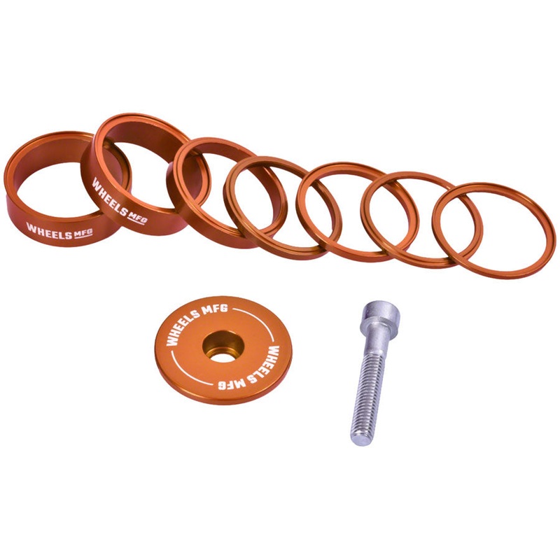 Wheels Manufacturing Essential StackRight Headset Spacer Kit - Orange