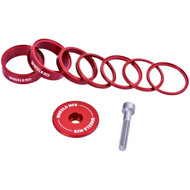 Wheels Manufacturing Essential StackRight Headset Spacer Kit - Red