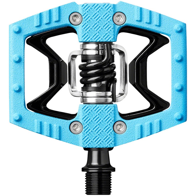Crankbrothers Double Shot 2 Pedals - Single Side Clipless Platform Aluminum 9/16" Blue/BLK