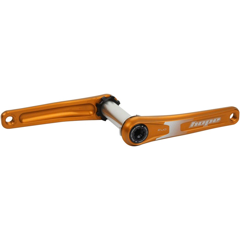 Hope Evo Crankset - 170mm Direct Mount 30mm Spindle For 135/142/141/148mm Rear Spacing Orange