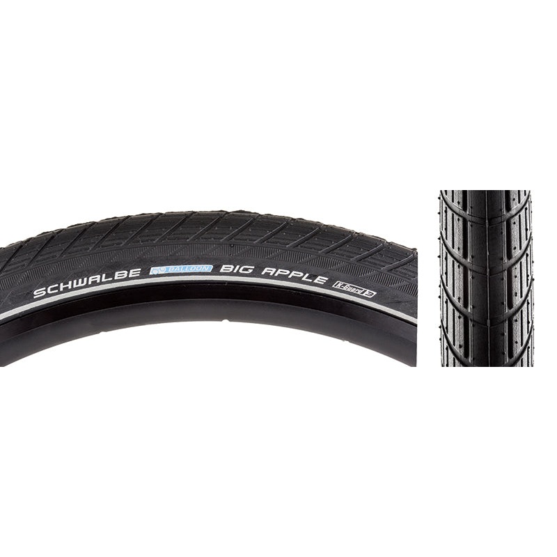 Schwalbe Big Apple Tire - 26 x 2.15 Clincher Wire Black K-Guard SBC