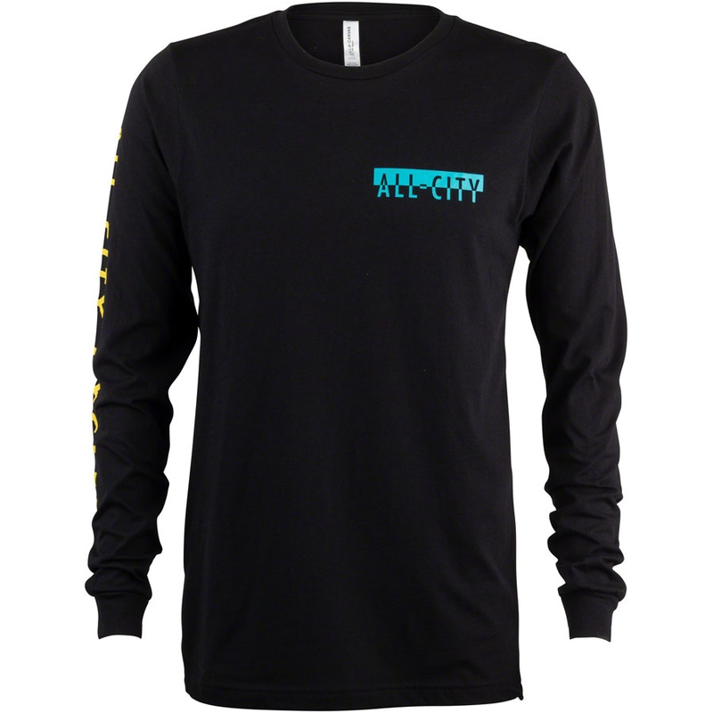 All City Super Pro Long Sleeve Shirt - Black Red White Yellow Teal 2X-Large