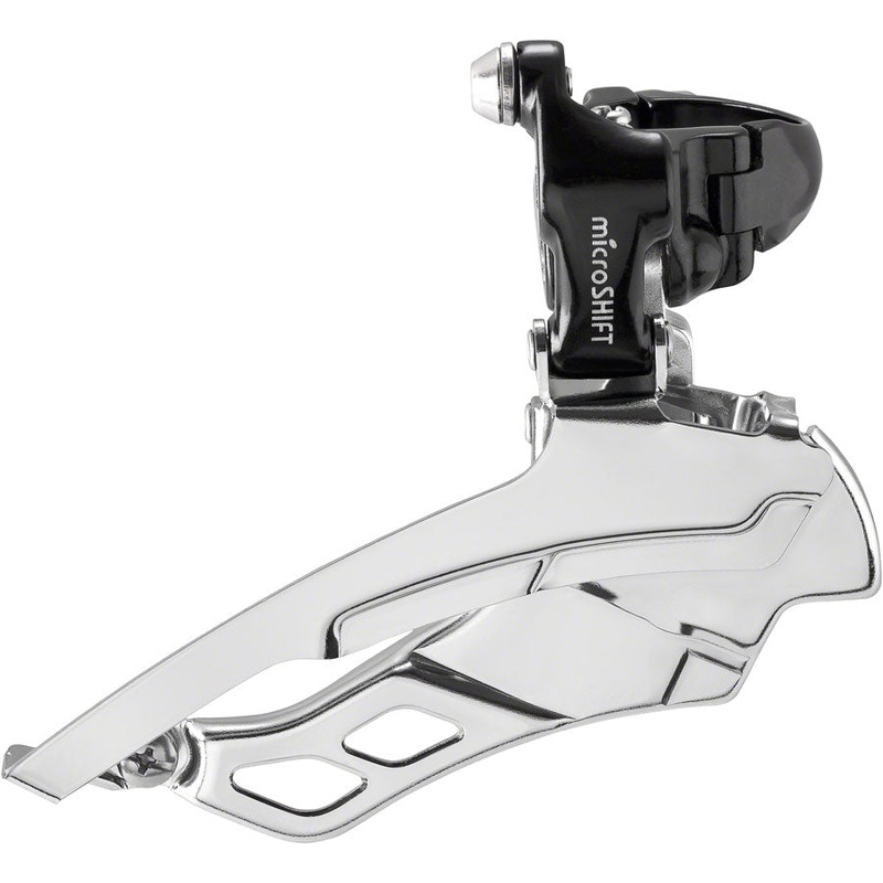 microSHIFT R10 Front Derailleur - 10-Speed Triple 50/39/30t Band Clamp Shimano Compatible BLK