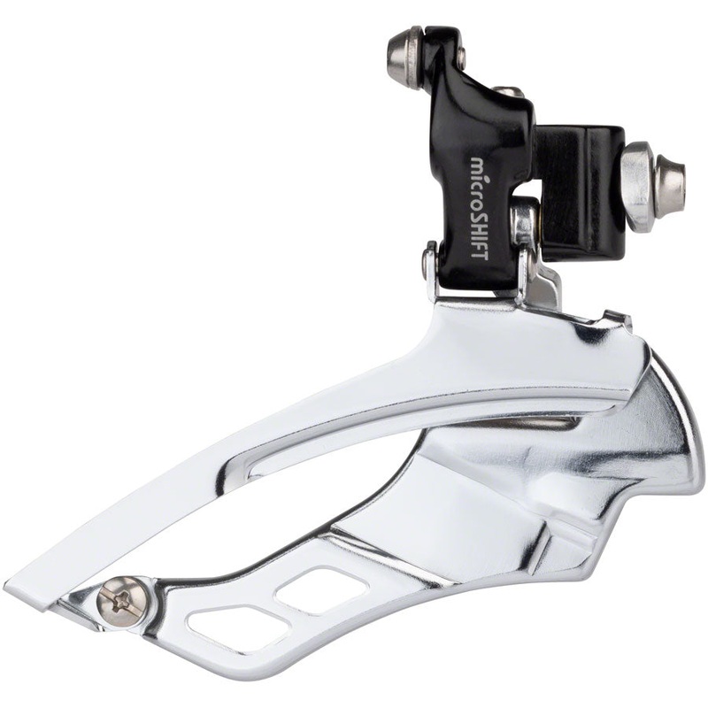 microSHIFT R10 Front Derailleur - 10-Speed Triple 52/39/30t Braze-On Shimano Compatible BLK