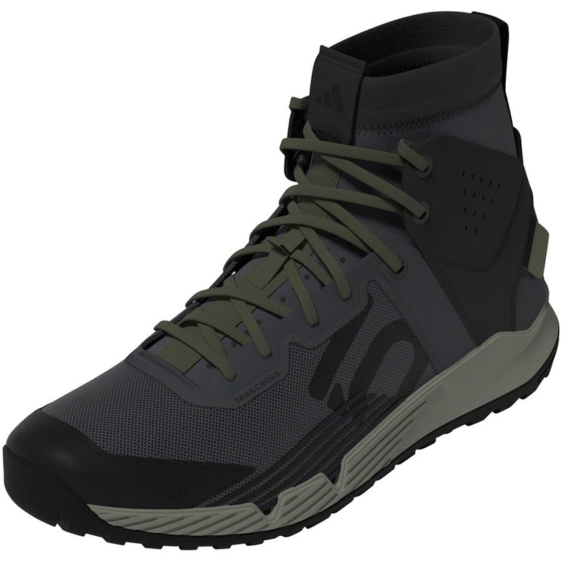 Five Ten Trailcross Mid Pro Flat Shoes - Mens Gray Six/Core BLK/Olive Strata 8.5