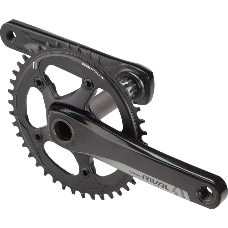 SRAM Rival 1 Crankset - 172.5mm 10/11-Speed 42t 110 BCD GXP Spindle Interface BLK