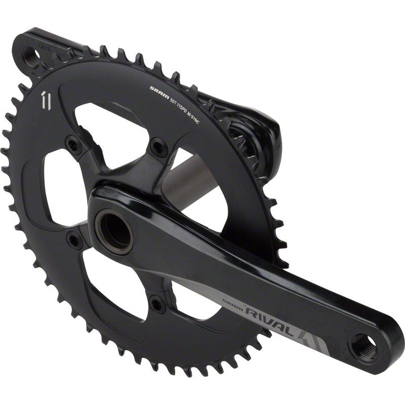 SRAM Rival 1 Crankset - 172.5mm 10/11-Speed 50t 110 BCD GXP Spindle Interface BLK