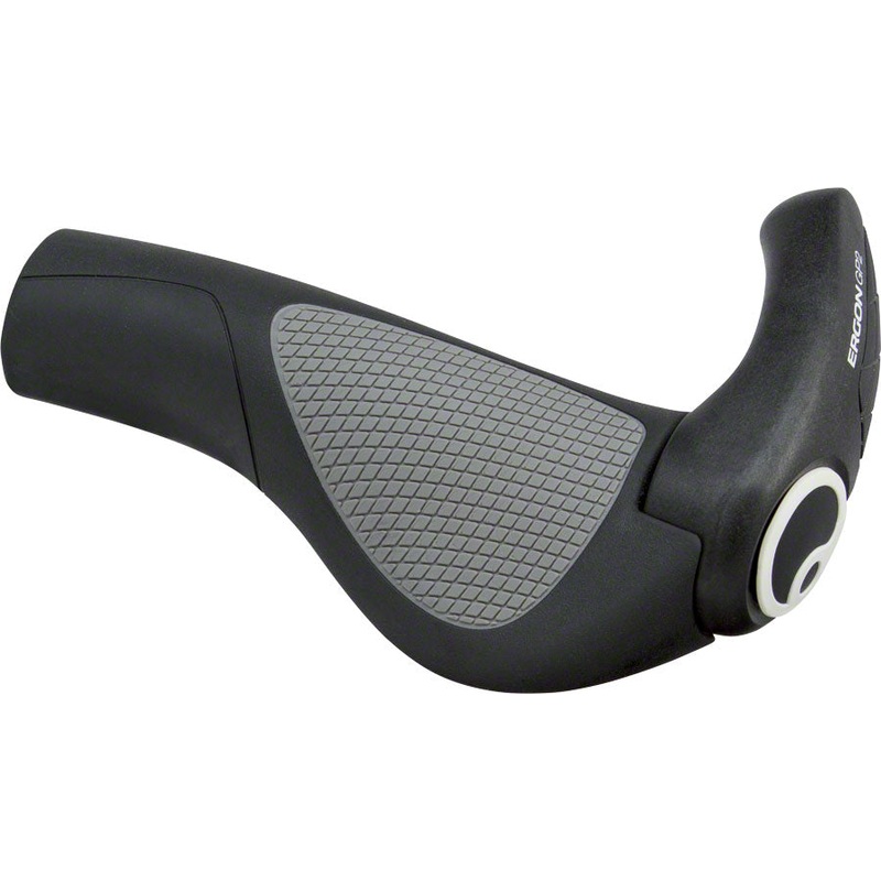Ergon GP2 Grips - Black/Gray Lock-On Small