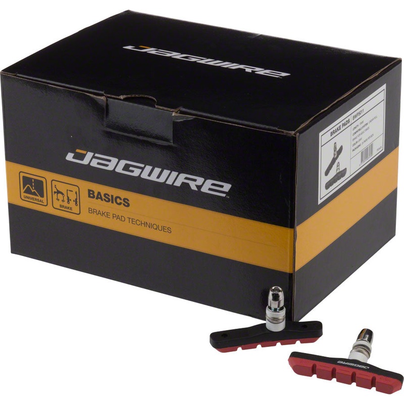Jagwire Mountain Sport Brake Pads Threaded Post Box of 25 Pair Red