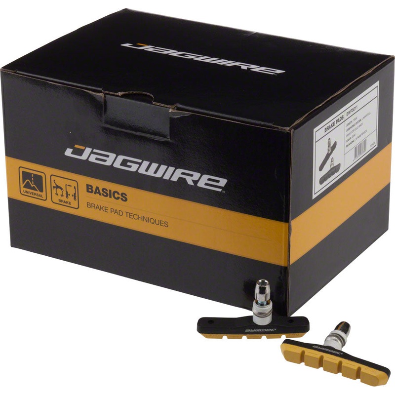 Jagwire Mountain Sport Brake Pads Threaded Post Box of 25 Pair Yellow