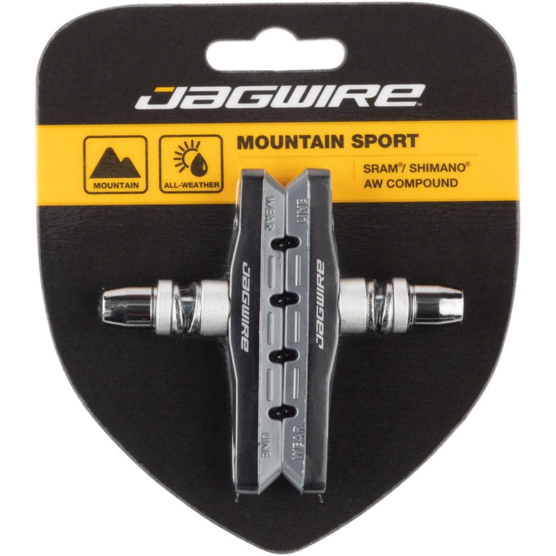 Jagwire Mountain Sport Brake Pads Threaded Post Gray