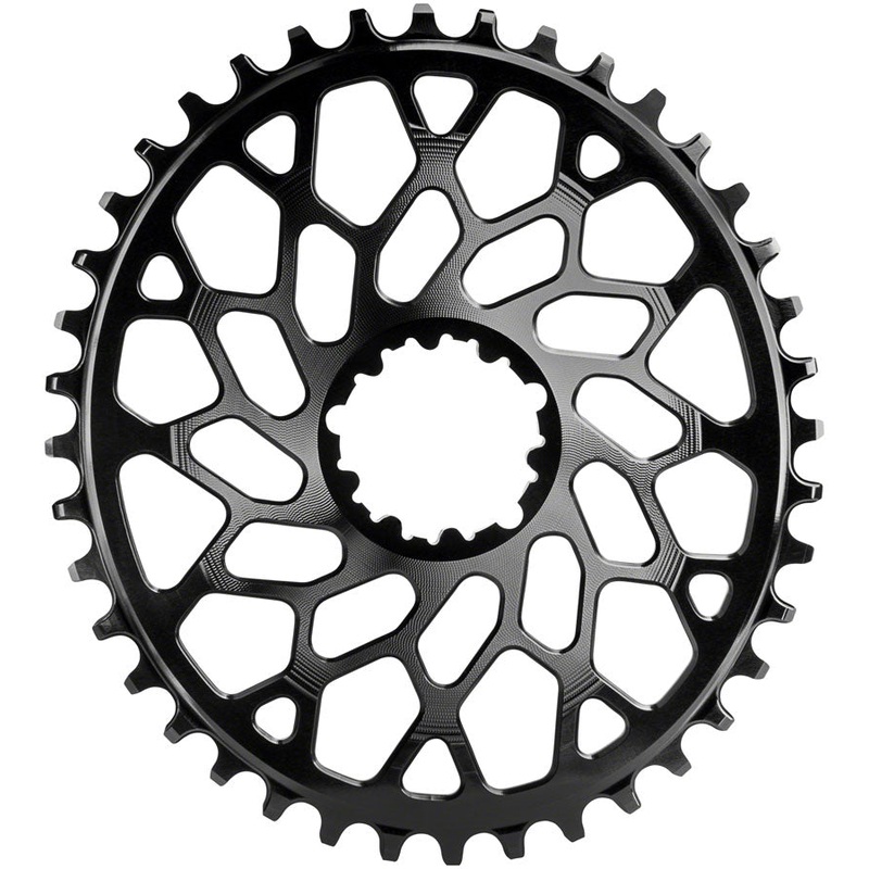Absolute Black Spiderless GXP/BB30 DM CX Oval Chainring 42T - Bk